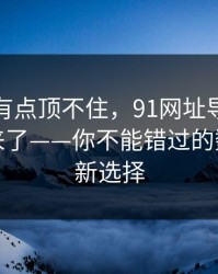 说实话有点顶不住，91网址导航这次被顶上来了——你不能错过的数字时代新选择